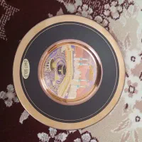 بشقاب طلا کوب|صنایع دستی و سایر لوازم تزئینی|دهگلان, |دیوار