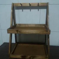 استند کاربردی نظم دهنده اشپزخانه دوطبقه چوبی
