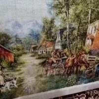 تابلو فرش کوروش و ماندانا تابلوفرش منظره