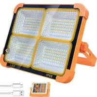 چراغ و پروژکتور خورشیدی شارژی پاوربانک دار ۶ حالته