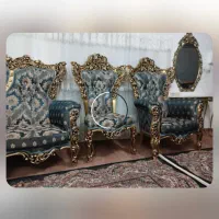 مبلمان با سرویس ناهارخوری ۸ نفره|مبلمان خانگی و میز عسلی|ایلخچی, |دیوار