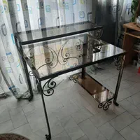 میز کاربردی کامپیوتر و تحریرفرفورژه با شیشه دودی|میز تحریر و کامپیوتر|تهران, بهجت‌آباد|دیوار