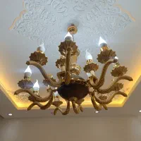 لوستر استیل رنگ ثابت ۱۰ شعله ۳ عدد