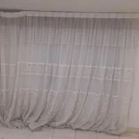 پرده تور با پارچه زیرش