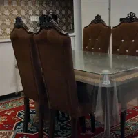 میز غذا خوری ۶نفره پایه فلزی