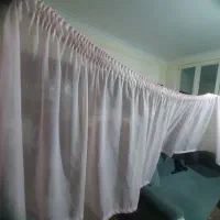 پرده حریر طوسی صورتی|پرده، رانر، رومیزی|تهران, گرگان|دیوار