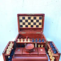 شطرنج چوبی عتیقه و قدیمی کلکسیونی
