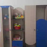 کمد دو تکه سالم وبزرگ دکور و کمد لباس فقط یک ونیم