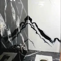 کفپوش طرح سنگ حمام سرویس بدون کثیفی سرامیک یکروزه|خدمات پیشه و مهارت|رشت, رشتیان|دیوار
