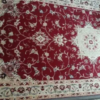 فرش کناره زرشکی زیبا تمام نخ