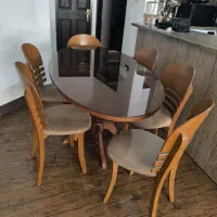 میز غذاخوری با 6 عدد صندلی