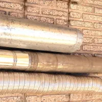 لوله بخاری دودکش الومینیوم80سانت/گالوانیزه170سانت|بخاری، هیتر، شومینه|تبریز, |دیوار