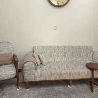 مبلمان 8 نفره نو کلاف چوب نراد و پارچه ترک|مبلمان خانگی و میز عسلی|تهران, شهرک چیتگر|دیوار