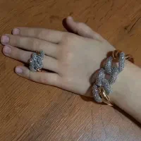 ست دستبند انگشتر طلا تکدست تکپوش شیک نو بدون اجرت|جواهرات|تهران, بازار|دیوار