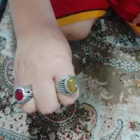 انگشتر عتیقه یاقوت و شرف الشمس