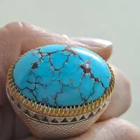 انگشتر فیروزه نیشابور فوق کلکسیونی با رکاب بینظیر|کلکسیون اشیاء عتیقه|شیراز, شهرک فرهنگیان|دیوار