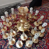 لوستر سقفی هشت شاخه سه عددی جمعا ۲۴ عدد لامپ میخور|لوستر و چراغ آویز|تهران, شهران شمالی|دیوار