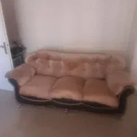 کاناپه سه نفره روکش چرم بسیارراحت