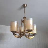 لوستر طلایی کلاسیک ،بدون هیچ ایراد|لوستر و چراغ آویز|لنجان, |دیوار