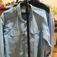 ۷ عدد پیراهن رنگ آبی کمرنگ مردانه دونه ای ۲۰۰ ت