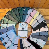 پیراهن اداری مجلسی دوشین ۳۵ رنگ دگمه مخفی بدون اتو