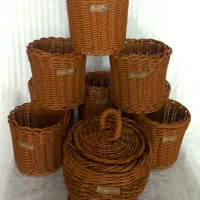 بافت سبد های حصیری ضد آب|صنایع دستی و سایر لوازم تزئینی|خمینیشهر, |دیوار