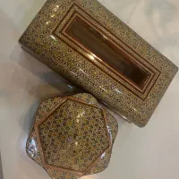 جا دستمال و شکلات خوری خاتم