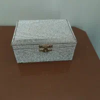 جعبه جواهر نگین دار چوبی(تک و عمده)جعبه ساعت