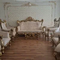 مبلمان سلطنتی ۹نفره با جلو مبلی و میز عسلی|مبلمان خانگی و میز عسلی|اردبیل, |دیوار