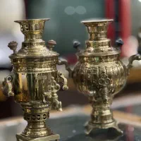 مینی سماور ذغالی برنجی