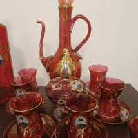 ست بلور آبطلاکاری شاه عباسی ۱۷تکه