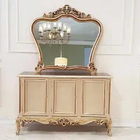 آینه کنسول  چوبی ست مدل افسون