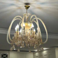 یک جفت لوستر تمام کریستال درحد نو