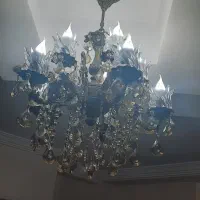 لوستر برنجی در حدنو به همراه دیوار کوب