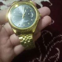 ساعت رولکس طرح اصل بدون (استفاده)طلایی صفحه مشکی