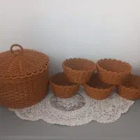 سبد دست بافت زیبا|صنایع دستی و سایر لوازم تزئینی|ملایر, |دیوار