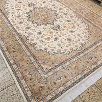 قالی دستباف ۹متری کاشان کرم نقشه لچک‌ترنج جهاد یزد|فرش|تهران, بازار|دیوار