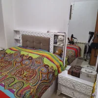 تخت دونفره باکس دار با سرویس کامل همراه تشک