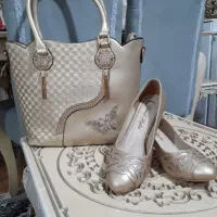 کیف و کفش ست مجلسی نگین دار