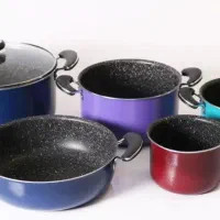 قابلمه ۲۰پارچه تفلون طرح گرانیت