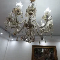 یک جفت لوستر کریستال ۸ شاخه درحدنو|لوستر و چراغ آویز|ری, دولتآباد|دیوار