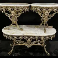 سرویس میز وسط سه تایی برنز برنزی|مبلمان خانگی و میز عسلی|کرج, حصارک پایین|دیوار