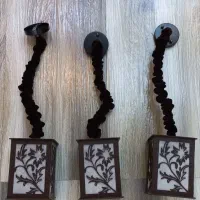 لوستر چوبی ۳ شاخه