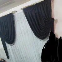 والان پرده قهوه ای شاین دار کاملا سالم و نو
