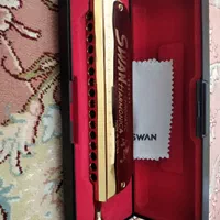 ساز هارمونیکا کروماتیک swan مدل 1664 طلایی رنگ|سازهای بادی|تهران, جنت‌آباد شمالی|دیوار