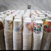 لیوان کاغذی و نبات چوبی  از تولیدی