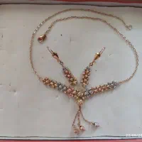 ست‌گردنبند‌و‌گوشواره‌طلا ۸گرم