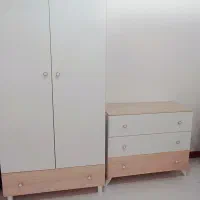 سرویس کامل تخت و دراور کودک MDF در حد نو|اسباب و اثاث بچه|شاهین‌شهر, اقبال لاهوری|دیوار