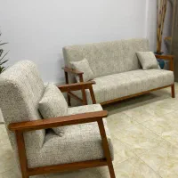 ۷ نفره راحتی دسته چوبی