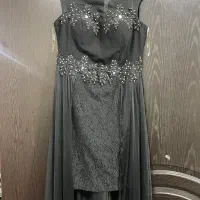 پیراهن مجلسی مشکی کار شده توری